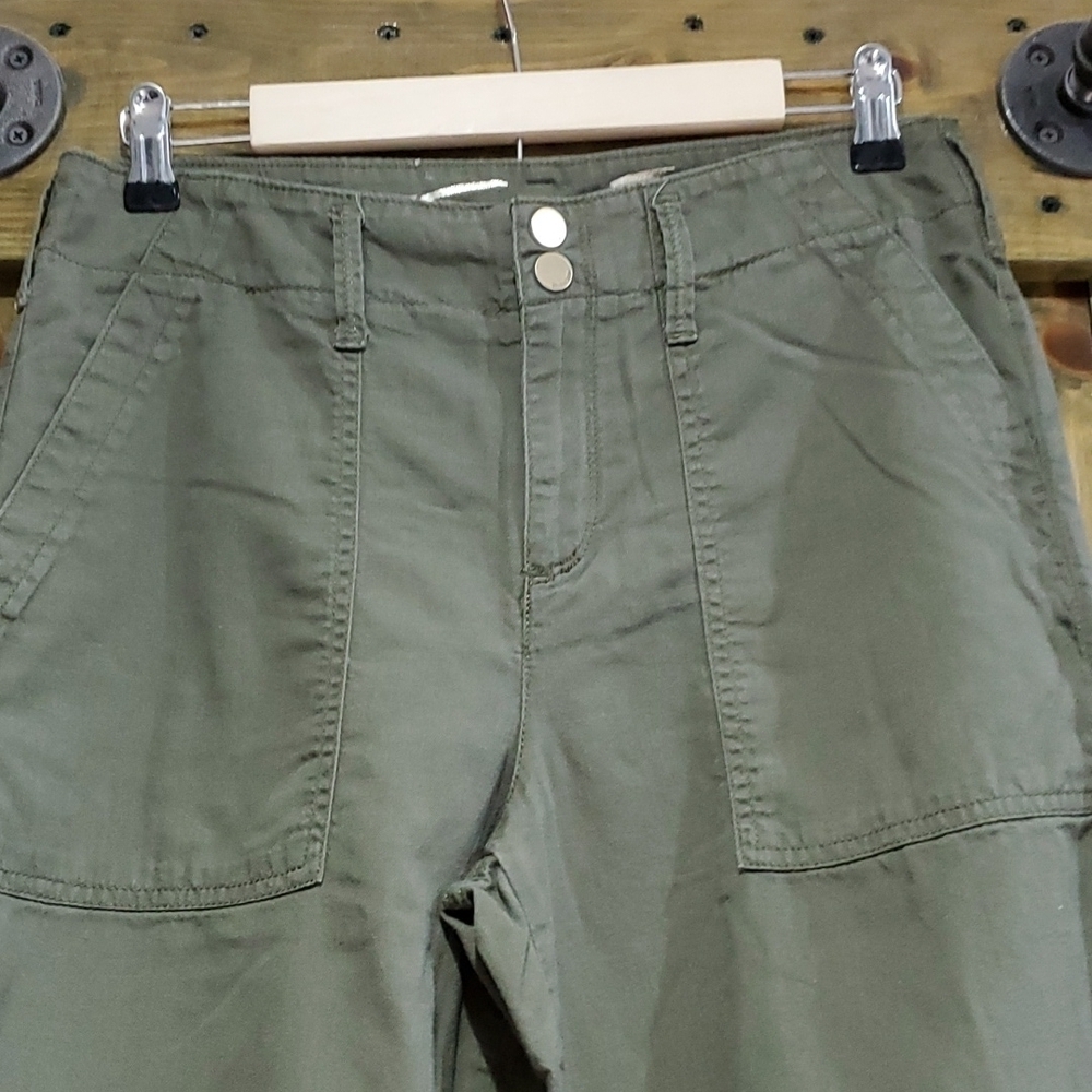 SEVEN7 UTILITY ARMY GREEN CARGO PANTS JOGGER STYLE SIZE 4 - Picture 2 of 14